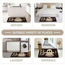1pc Halloween Ghost Printed Rubber Backed Linen Area Rug, Kitchen Mat, Bathroom Mat, Multi-Use Floor Mat, Kitchen Decor, Wedding Decor, Party Decor, Home Decor, Dining Room Decor - Printing - View 8