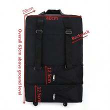 NetHong Men's Large Expandable Foldable Suitcase Collapsible Rolling Travel Luggage Bag,60*40*20cm - Black (small) - View 10
