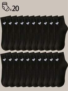 40 件/20 件/10 件男童女童儿童袜子套装 - 糖果色条纹纯色蝴蝶结/心形/涂鸦设计，柔软透气，男女通用婴儿幼儿青少年踝袜/中筒袜，适合学校运动日常穿着，青少年学生短袜/中筒袜，4 季黑白灰多色混合，儿童袜子，娃娃裙，猎豹印花，粉色袜子 - 彩色 - 查看 36