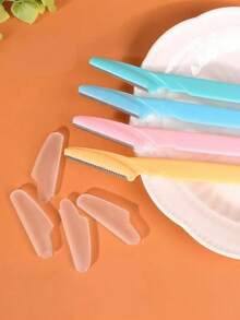 New Eyebrow Shaping Knife Set: Safety Macro Eyebrow Shaping Knife, Straight Handle Eyebrow Shaving Knife, Hair Shaving Knife, Student Eyebrow Scissors, Eyebrow Shaping Tools