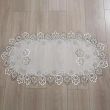 1 件优雅蕾丝桌旗，椭圆形涤纶桌布，四季皆宜，适用于餐桌、茶几、梳妆台、时尚家居装饰，非常适合家庭聚会、宴会、婚礼、派对、咖啡馆和酒店，以及万圣节、感恩节、圣诞节装饰。多种尺寸可选：15.7x35.4 英寸/19.6x43.3 英寸/23.6x47.2 英寸 - 咖色 - 查看 8
