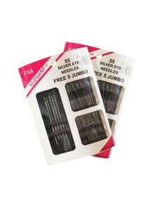 1 Pc Assorted Size Asymmetrical Shaped Sewing Needle Set, Stainless Steel Hand Sewing Needles For Beginner, Embroidery And Crafting Enthusiasts, (Random Color/Design)