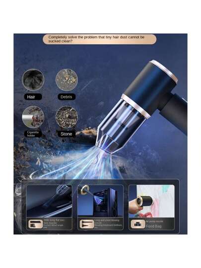 Car Home Stofzuiger Cleaner Cordless Super Suction Brush In Head Lightweight Portable Can Be Cleaned Washable Recycling Cartridge view 8