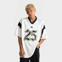 Adidas Men's  Graphic Footb Jersey |  | Men Sports Tees & Tanks - JY2762-100/Trắng mây/Đen - Xem 3