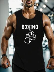 Men's Breathable Boxing Tank Top - Quick-Dry, Moisture-Wicking Sleeveless Shirt For Gym & Summer Workouts