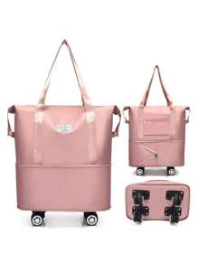 1pc Travel Luggage Bag With Wheels, Packing Bag Carry-On Tote With Zipper And Handle Foldable Storage Suitcase Moving Packaging Bag Fitness Storage Bag Durable & Lightweight,6 Colors And 3 Sizes Available - Multicolor - View 20