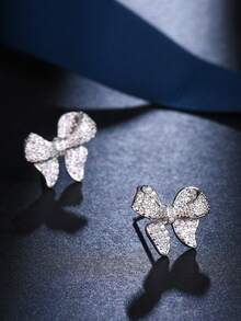 3 件套水钻蝴蝶结项链和耳环首饰套装，适合女性日常佩戴 - 首飾套裝 - 查看 6