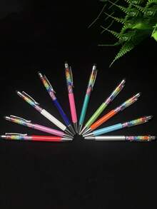 Customized Text/Logo Crystal Stylus Pen, Capacitive Touch Screen Pen For Smartphones, Back To School Gift, Gift For Teachers And Friends, Metal Promotional Pen,Office Decor - Rainbow Crystal Pen - View 2
