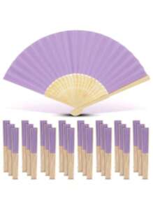 1pc/8pcs/ Folding Paper Fan Portable Decorative Wedding Hand Fan, Suitable For Weddings, Parties, Gifts And Other Fashion Items Summer Cooling,Beach,Travel