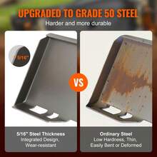 5/16-Inch Skid Steer Attachment Plate With 2.28-Inch Hitch Receiver - Universal Quick Attach Loader Mount For Skid Steers And Tractors - Grey - View 4