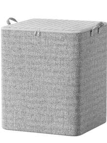 1个灰色拉链大容量收纳袋，升级版衣物收纳袋，玩具收纳袋，搬家打包袋，经典杂物收纳袋，人字纹图案收纳袋，双向合金拉链，结实手柄，柔软面料，精密拉链