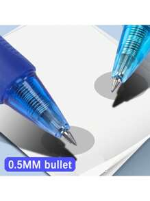 1 Stück 0,5mm professionelles löschbares Kugelschreiber-Set mit großer Kapazität - 2 schwarz-blaue radierbare Stifte + 10 Nachfüllpatronen + 1 Radiergummi - waschbarer Löschbarer Zauberstift, geeignet für Büro, Schreibwaren, Schulanfang