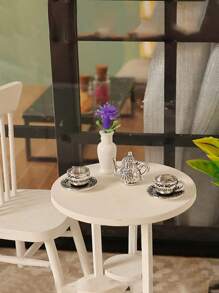 3pcs Mini Tea Cup Set, Vintage Mini Teapot, Coffee Shop Kitchen Accessories, Photography Props, Suitable For Photography Studio, Miniature Kitchen, Home Decor