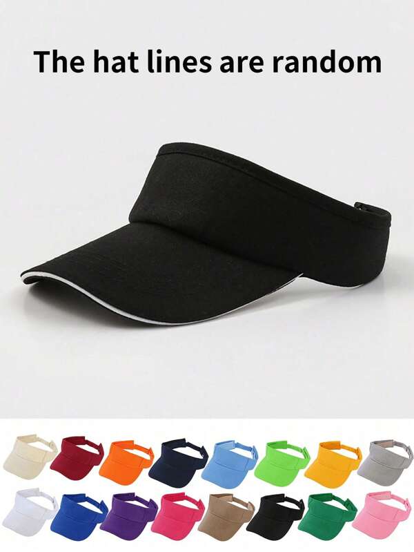 1pc Unisex Sports Sun Shade Adjustable Visor Cap