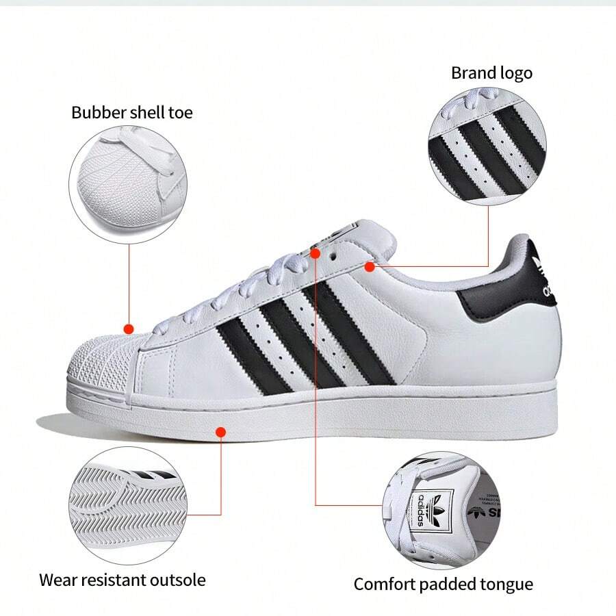 Adidas Originals 2026 夏季新款 SUPERSTAR II 经典贝壳头男女通用休闲运动鞋 IH8659 - 白色 - 查看 1