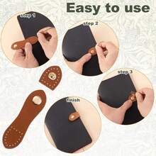 1/2/3/4/6pcs DIY Handmade Bag Leather Buckle Folding Sewing Accessories, Crochet/Wallet/Handbag Making Metal Buckle