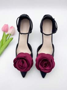 2pcs Elegant Fabric Rose Decorative Shoe Clips - Perfect For Weddings, Bridal Parties And High Heels