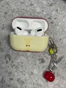 Apple-Shaped Silicone Protective Case Compatible With Apple 4, 2 Wireless Bluetooth Earphones, 3, 4 Pro, Anti-Fall With Lanyard, Suitable For Men And Women - Red - View 6