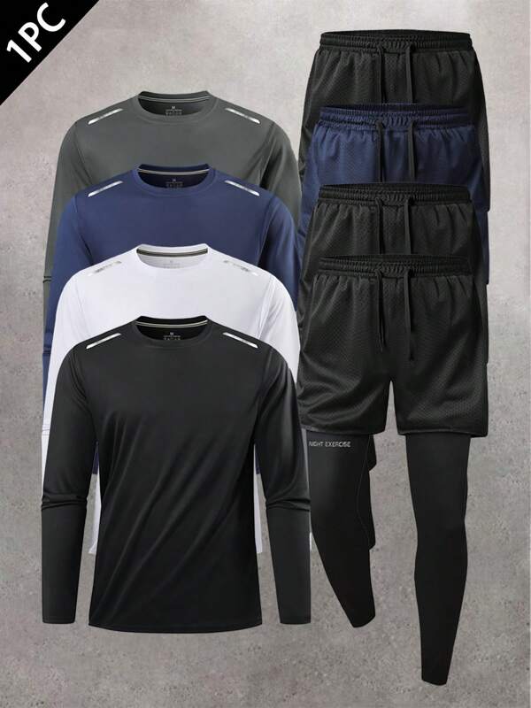 Conjunto de entrenamiento para hombres todo terreno 2025 - Pantalones con capas de secado rápido y camiseta de rendimiento