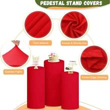 Set di 3 pezzi di alzate per dolci, supporti cilindrici flessibili (50/55/60 cm), adatti per decorazioni per feste, matrimoni o compleanni, decorazioni autunnali (include solo il tappeto da tavolo a forma di cilindro)