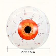 1 pièce Œil géant gonflable, boule d'œil réaliste 4D, décoration de jardin à gonfler facilement, se balançant au vent, décoration effrayante pour la décoration d'Halloween, la décoration de la maison, la décoration d'automne, la décoration de la chambre