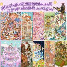 10pcs/Set Assorted Scene Sticker Book, 116 Different Scenes, 192 Material Images, Decorative DIY House Stickers, Includes Metal Tweezers, 3D Mini House Micro Landscape Sticker DIY Planner, Scenery Stickers, Handbook Stickers, Small House Scene Sorted Stickers, Reusable, Multiple Sizes Available - Multicolor - View 9