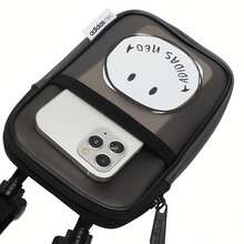 Adidas NEO男女同款單肩包休閒笑臉果凍半透明手機包小包斜挎包17.5*11*2.5cm