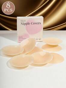 Women Summer Nipple Covers Gift Box Set, Invisible & Seamless, Waterproof & Sweat-Proof, Protects Against Nipple Protrusions, Reusable Adhesive Bra Covers, Suitable For Wedding Gowns, Dresses, Bikinis, Swimwear, Backless Outfits, Sports Bras - Multicolor - View 2