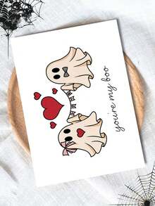1pc You're My Boo Card, Love Card, Valentine Card, Sweet Card, Cute Card, Relationship Card, Anniversary Card, Husband Card, Boo Valentine Happy Halloween Cards