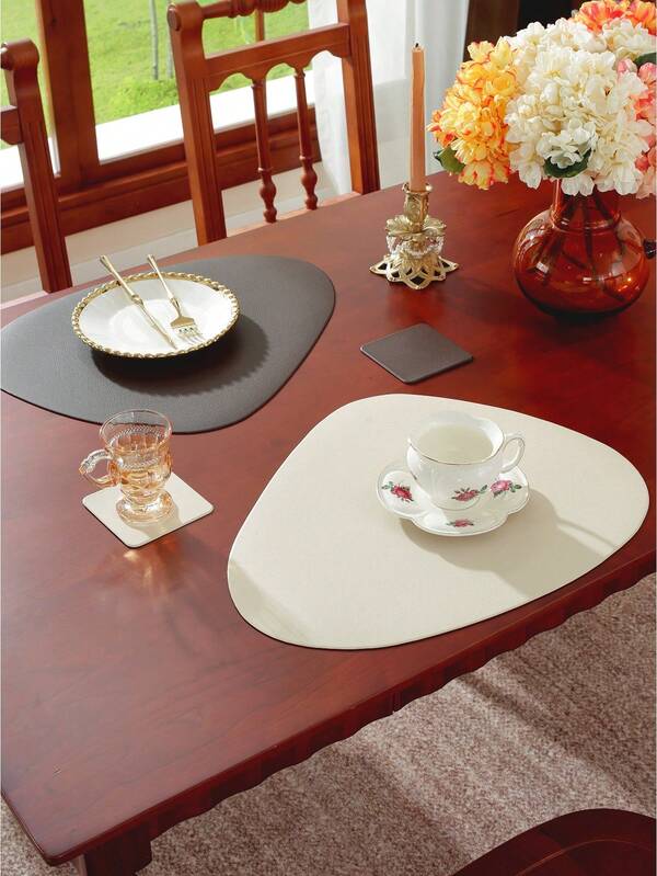 8/12 Pcs Hotel/Restaurant Placemat/Coaster Set, Premium Table Mats, Easy To Clean Multi-Color Heat-Resistant Pads To Protect Tabletop, Suitable For Weddings, Parties, Home, Hotel, Kitchen, Festive Decoration