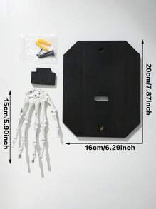 1 件万圣节壁挂烛台装饰，带骷髅手设计，可放置蜡烛，适用于万圣节派对、客厅、卧室、鬼屋氛围家居装饰 - 彩色 - 查看 14