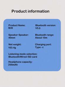 AKKHOO Illuminated Stylish Bluetooth Headphones, Jelly 5.0, Low Latency, Wireless Sports Gaming Bluetooth Headset, Compatible With Apple/Android