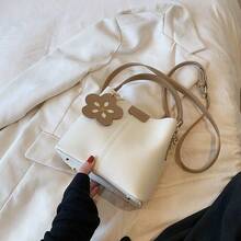 Women Shoulder Bags - 白配卡其 - 查看 5