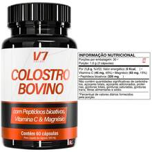 COLOSTRO BOVINO + PEPTÍDEOS BIOATIVOS + VITAMINA C + MAGNÉSIO 60 CAPS - V7 ENERGY - Sem Sabor - Visão 3
