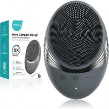 FjcFacial Cleansing Brush Face Scrubber : Portable Silicone Waterproof Rechargeable Face Wash Brush 5 Cleansing Modes Electric Deep Cleaning For Men Women Removing Blackhead Exfoliatingyq - 灰色 - 查看 1