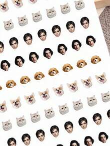 1pc Custom Face Nail Sticker, Custom Nail Decals, Personalized Custom Photo Nail Waterproof Decals, 0.8*0.8cm Nail Sticker, Fashionable Nail Art, Custom Nail Decals, Custom Face Sticker, Personalized Christmas Gift, Nail Sticker Practice Sheet Nail Supplies Nails - Multicolor - View 10