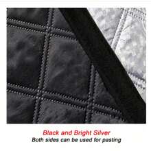 1片全新隔热窗帘，无需打孔，自粘式可移除便携式旅行遮光窗帘，适用于客厅卧室，防风保暖，冬季适用 - 銀黑色 - 查看 7