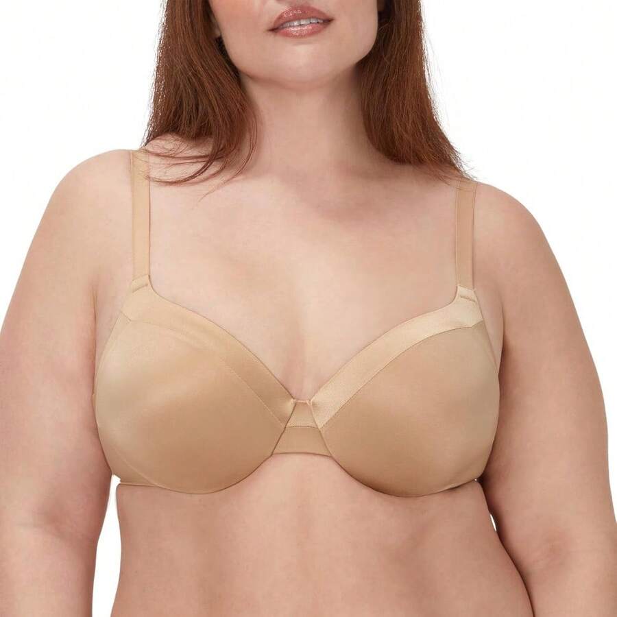 Maidenform Women's Comfort Devotion Underwire Bra, Full Coverage Convertible T-Shirt Bra - 身體米色 - 查看 1