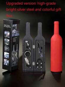 3/5 Pcs Luxury Stainless Steel Bottle Opener Gift Set With Gift Box, Suitable For Party Decor, Clubs, Restaurants & Home Use - Ideal Gift For Holiday Celebrations, Birthdays