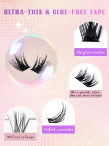 120pcs Lash Clusters DIY Eyelash Extensions Cluster Lashes Wispy Individual False Eyelashes C D CurlingThick Fluffy Eyelash Clusters