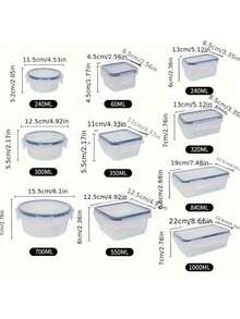 48-52 Pieces/Set Food Storage Container Set, Crisper, Easy Fix Lids (24 Lids + 24 Containers) (26 Lids + 26 Containers) - Sealed Plastic Containers For Pantry, Travel, Outdoor Picnics, Kitchen Organization, Free Labels And Tags - Trong suốt 48 mục - Xem 2