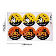 20pcs Pumpkin Head & Ghost Pumpkin Cat Sealing Stickers, Pudding Sealing Stickers, Decorative Sealing Stickers, Party Candy Bag Labels, Halloween Decorations Home Decor Room Decor - Multicolor - View 11
