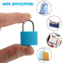6/3/1pcs Mini Padlock Travel Suitcase Lock 1.25 Inch With 2 Keys, Multi-Color Key Chain Lock, Metal Small Luggage Lock, Suitable For Gym Locker, Backpack, Laptop Bag - Multicolor - View 4