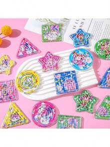1/3/6/10/16/21/40pcs Mini Random Color Maze Puzzle, Beginner Portable Cartoon Maze Ball Set, Stress Relief Toy, Perfect Gift, Birthday Gift, Christmas Toy, Gift Box Filler, Stocking Stuffer (Style Sent Randomly) - Multicolor - View 4