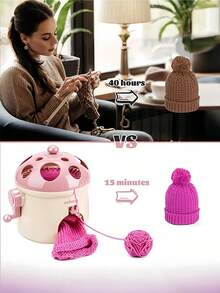 22/24/32/40/48针DIY手工编织机套装（配件颜色随机），可编织婴儿帽、围巾、袜子、手套、毛衣等作为礼物，也可用于编织宠物服装，是节日、生日、圣诞节、万圣节、新年等场合的理想礼物。 - 彩色 - 查看 3