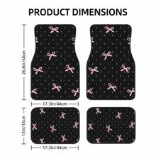 4pcs Crystal Velvet Car Floor Mats, Full Coverage Colorful Printed, Suitable For Most Car Models, Soft And Durable Floor Protection, Universal Car Interior Lining Mats