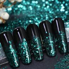 80克/2.85盎司混合金属粗闪粉，多色工艺闪粉，含粗细亮片，珠光美甲闪粉，适用于美甲、环氧树脂绘画、节日装饰 - 藍色 - 查看 5