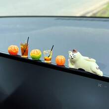 可爱悠闲猫咪树脂汽车装饰摆件