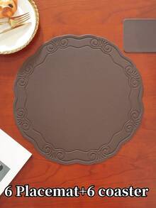 8/12pcs Hotel/Restaurant Placemats/Coasters Set, High-End Tablemats, Easy To Clean, Multi-Color Heat-Resistant Pads To Protect Tabletop, Suitable For Weddings, Parties, Home, Hotel, Kitchen, Festive Decoration