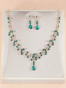Set di 4 collane per principessa adolescente, set di collane con corona in cristallo, accessorio per capelli da festa per bambini, cofanetto regalo di corona di lusso, accessori da sposa e matrimonio, adatti per festival, regali, gala
